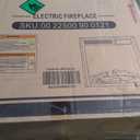 R.W.FLAME 43” Corner Electric Fireplace Mantel Wooden Surround Firebox, TV Stand with Freestanding Electric Fireplace, Remote Control, Adjustable Led Flame, 750W/1500W Black