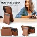 casesszoone for Samsung Galaxy S25 Plus S24 Plus Wallet Case with Kickstand Detachable Card Holder, for MagSafe Magnetic Wireless Charging, PU Leather Flip Slim Cover for Men Women S25+/S24+, Red