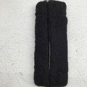 PrimeMed Comfort Wheelchair Armrest Pads - Black Faux Wool Pad (1 Arm Cushion)