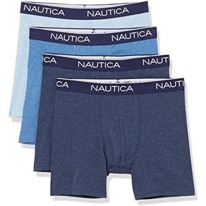 Nautica mens 4 Pack Heather Stretch Boxer Briefs.XL