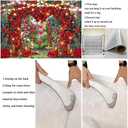 Red Rose Flowers Backdrop Sweet Floral Heart Light Photography Background for Valentines Day Wedding Anniversary Mother's Day Party Decorations Banner (8x6FT240x180cm)