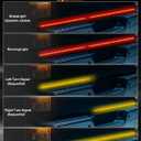 60 Inch LED Tailgate Light Bar Strip, Strobe Tail Light Strips LED Bar Brake Reverse Turn Signal LED Strips, Red & Amber Sequential Lighting, Waterproof Flexible Tailgate Lights for Trucks Pickup Van