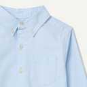 Amazon Essentials Boys' Long Sleeve Oxford Button Down Shirt (10, Light Blue)