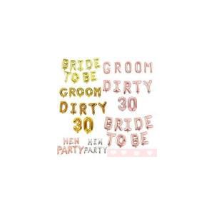 HOUSE OF PARTY 16 Inch Silver Just Married Foil Balloons - Wedding Party Decorations, Alphabet Decorations Foil Letter Balloons, Wedding Decorations Just Married Balloons