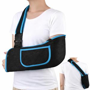 Arm Sling, Lightweight & Breathable Medical Sling with Adjustable Shoulder Strap, Shoulder Mesh Immobilizer Slings for Elbow Injury/Torn Rotator Cuff/Wrist Injury/Surgery, Right or Left, Women or Men (Blue)