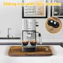 Sliding Tray for Coffee Maker, 360 Rotating Appliance Slider for Kitchen Appliances, Wooden Sliding Tray Suitable for Kitchen Countertops and Kitchen Appliances(Brown, Small)