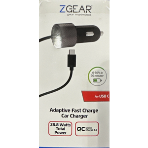 ZGear 2.4AMP Car Charger Type-C, And 10 Foot Braided Synk & Change Cable ZGear 2.4AMP Car Charger Type-C, And 10 Foot Braided Synk & Change Cable