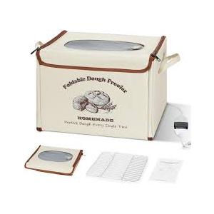 Foldable Bread Proofing Box for Sourdough,50°F-130°F Temp Controlled Dough Proofer with 1-12H Digital Timer,Electric Proofing Container Sourdough Bread Baking Supplies for Home Baking,Yogurt Making