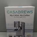 CASABREWS CM5418 Espresso Machine 20 Bar, Compact Espresso Maker with Steam Milk Frother, Stainless Steel Coffee Machine with 34oz Removable Water Tank for Cappuccino, Small Latte Machine, Silver