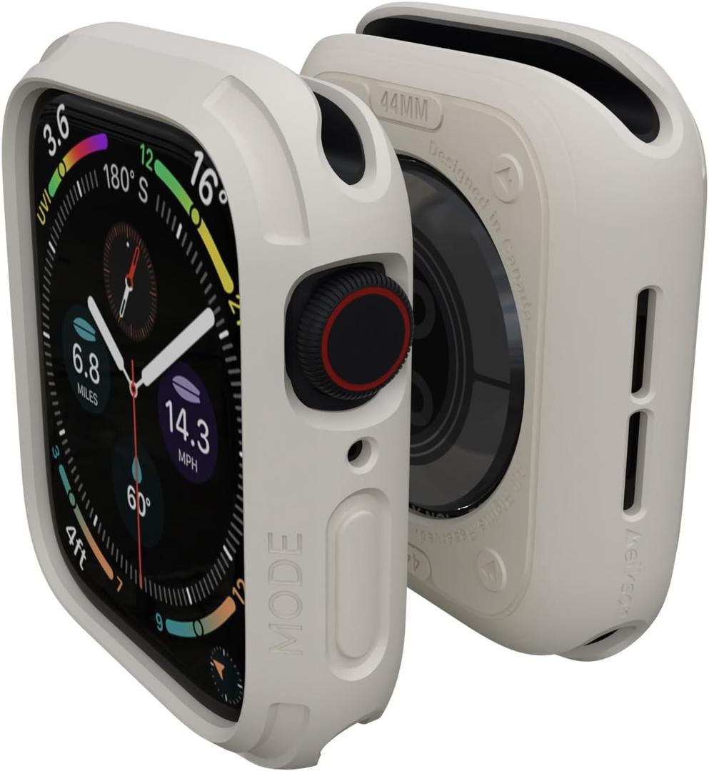 elkson Apple Watch 6 SE 5 4 case 44mm iwatch Quattro Series Bumper Cases Protection Compatible with Apple Watch Durable Military Grade TPU Shock Proof Resist Starlight