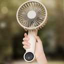3-Speed Adjustable Portable USB Rechargeable Handheld Fan with 180 Rotatable Design