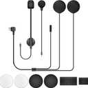 FODSPORTS M1S Pro Motorcycles Bluetooth Intercom Headset Communication System Accessories Kit (Hard Microphone and Soft Microphone)