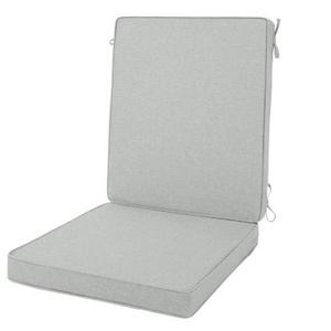 20x 20 Inch Outdoor Seat Cushion,  Fade Resistant Deep Seat and Back Cushion with Removable Cover for Patio Furniture Chair, Sofa and Couch, Light Gray