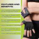 SENTEQ Lifting Workout Gloves - Fingerless Gym Workout Hand Protection, Grip Gloves for Weightlifting, Crossfit and Sports, Workout Gloves for Men & Women, Great for Training, Climbing, Biking & More (X-Large)