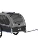 VEVOR Dog Bike Trailer, Supports up to 88 lbs, Pet Cart Bicycle Carrier, Easy Folding Frame with Quick Release Wheels, Universal Bicycle Coupler, Reflectors, Flag, Collapsible to Store