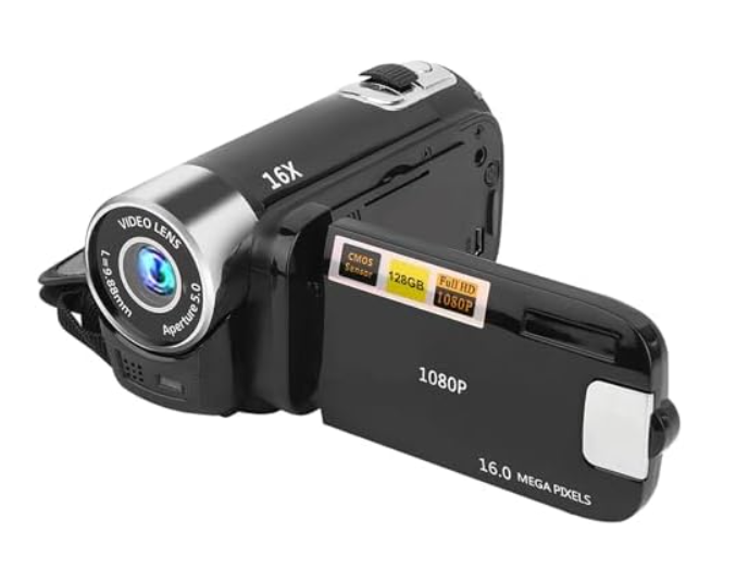 Digital Camcorder, DH90 16X Digital Zoom 2.7 Inch Colourful Display Screen, High Definition Camera Image Video Shooting Camcorder US Plug 110240V