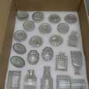 36Pcs Bud Vases Set Small Vintage Glass Bottles Clear Bud Vases in Bulk Multiple Shape Cute Glass Vases for Rustic Wedding Centerpieces Table Decorations and Home Decor(Clear)