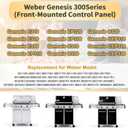 Genesis Grill Parts for Weber E310 E320 E330 EP310 EP320 EP330, 17.5 Flavorizer Bars 7620 Heat Deflector 7622 Burner Tube 62752 for Weber Genesis 300, Grill Replacement Parts for Weber Accessories