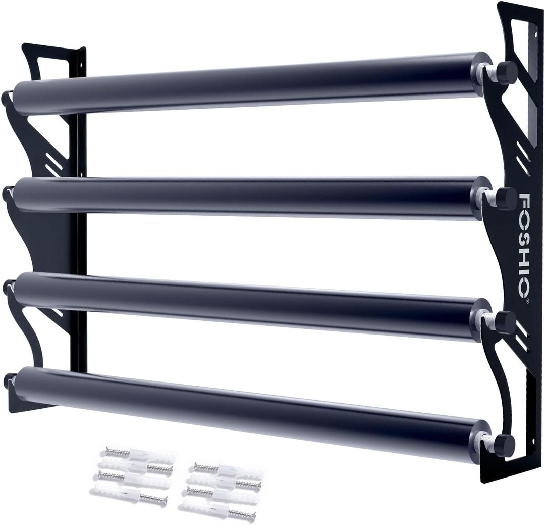 FOSHIO Vinyl Roll Holder Paint Protection Films Metal Holder, Car Film Holder, Paint Protection Films Display Rack Paint Protection Film Roll Holder Support Shelves (Not Iron Rod Included)