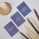 52 Positive Affirmation Cards for Women - Classic Blue Motivation Cards Size 4x5in with Display Stand - Mindful Affirmations to Daily Growth Challenges & Inspiration - Mindfulness & Self Care Gift for Women