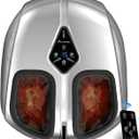 Shiatsu Foot Massager with Heat,Vibration,Air Compression and Deep Kneading for Plantar Fasciitis, Neuropathy,Improve Foot Wellness,Gifts for Women & MenSilver