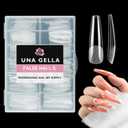 UNA GELLA Extra Long Coffin Nail Tips XXL Soft Gel Nail Tips Coffin 120pcs Pre-shape Press On Nails No C Curve Full Cover Ballerina Nail Tip Clear Fake Nail for Acrylic Nail Soak Off DIY Salon 12Sizes