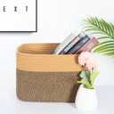 MINTWOOD Design 3-Pack Storage Baskets for Shelves, Decorative Baskets for Organizing, Woven Baskets for Storage, Book Basket Cube Storage Bin Box, Pantry Closet and Shoe Organizers, Black Jute