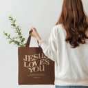 Christian Canvas Tote Bag, Religious Bible Portable Travel Bag canvas bag