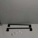 JQK Black Towel Bar, 18 Inch 304 Stainless Steel Thicken 0.8mm Towel Rack Bathroom, Towel Holder Matte Black Wall Mount, Total Length 20 Inch 2 Pack, TB110L18-PB-P2