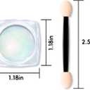 5 x Trial Size Chrome Nail Powder for Nail Art 0.2g - 1 Jar Mirror Holographic Mermaid Pigment for Dip Powder Nails, Acrylic Nails, Resin Art, Manicure (Purple)