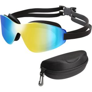 Tripsky Swim Goggles, Rimless polarized swimming goggles for Adult Men Women Youth (Aqua - Streamline Performance)