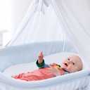 Kisangel Crib Canopy Rack Mosquito Net Pole with Clip-on Support Bracket for Baby Bed Nursery Mosquito Protection Accessory