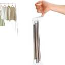 Ligtchser Portable Travel Garment Rack,Folding Clothes Rack for Dance,Travel,Camping, Drying,RV, Indoor,Outdoor. A Collapsible Mini Clothing Rack, Matte Whit