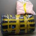 Fvkind Human Dog Bed for Adults with Blanket and Pillow, 71"x51"x12" Washable Orthopedic Size, Faux Fur Removable, Cozy Large Present, Pink