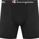 Champion Men's Performance Boxer Brief- 5 Pack (Medium, Black)