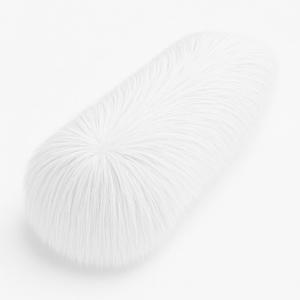 FabricLA White Faux Fur Accent Cut 12 x 48 Inches with Rounded Edges for Holiday & Christmas Decor