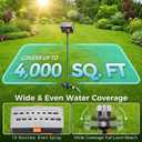 Metal Lawn Sprinkler for Yard with Spike Base, 4 Way Adjustable Mini Turbo Oscillating Sprinkler Head Includes 3 Pack 9.85 Inch Stackable Extension Risers 1/2 Inch Male to Female