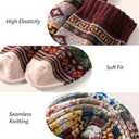 Wool Socks for Women - 5 Pairs Soft Cozy Knit Winter Warm Socks for Women Men