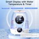 Humidifiers for Bedroom, 3L Tank for 30H 20dB Quiet Mist Time, Dual Nozzles, LED Lights, Smart Timer (2/4/8 Hours), Auto Shut-Off, Perfect for Baby and Large Rooms (White)