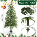 Yunlly 2 Pcs 4ft Norfolk Pine Christmas Tree Real to Touch Holiday Faux Tree Artificial Topiary with Ground Stakes, Realistic Outdoor Christmas Decoration for Front Porch Entryway Indoor Garden