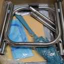 Folding Shower Chair Seat, 17.5" Stainless Steel Small Shower Chair for Inside Shower with Pad, 400lbs Portable Travel Shower Stool, Safety Anti-Slip Bath Chair for Seniors, Disabled, Gray