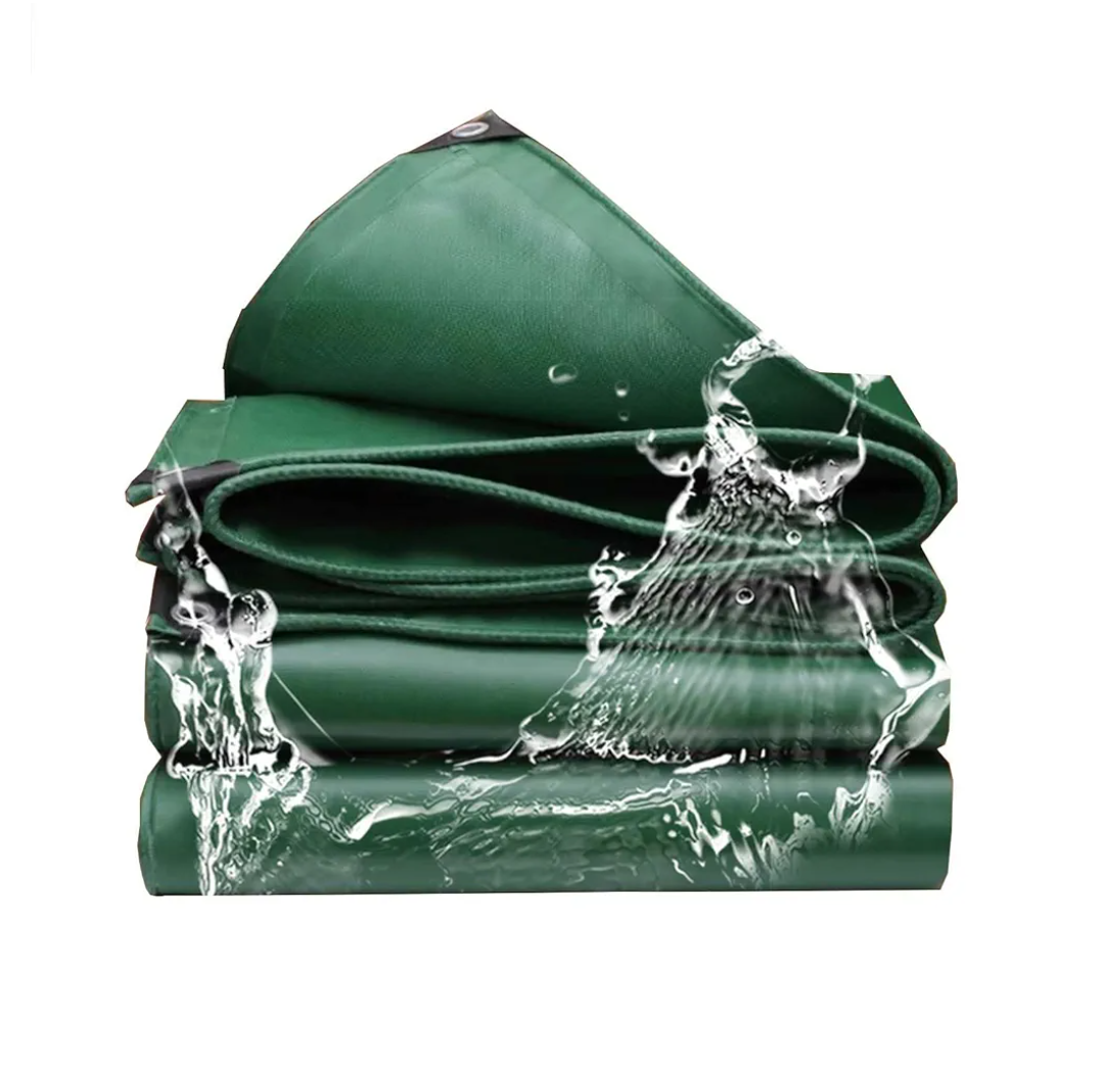 SRHIMEOS Heavy Duty Waterproof Tarps with Grommets 4x3 Feet, Green Poly Tarpaulin for Roof, Camping, Patio, Pool, 20MIL Thick UV Protection Outdoor Plastic Tarp Sheet Cover