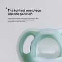 Tommee Tippee Ultra-Light Silicone Pacifier, 0-6 Months, Symmetrical One-Piece Design, BPA-Free Silicone Binkies, Clear/Green/Pink, Pack of 4