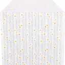 2 x White Floral Cotton Table Runner Boho Table Decor (12”x72”)