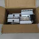 4 Pack Garage Door Side Lock with Self Tapping Screws, Heavy Duty Inside Deadlock Dual Side Lock Part, Galvanized Steel, for Door Security Slide Latch Assembly Replacement, Black PVC Handle Cover