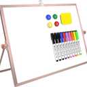 Magnetic Dry Erase White Board with Stand, 16" x 12" Desktop White Board