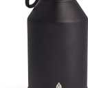 Manna Push Stainless Steel Bottle with Push-open Locking Lid and Sipping Spout - 64 Oz - Onyx Powder Coat, Color: Onyx