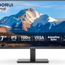 KOORUI 27 Inch Monitor, Full HD 1080P 100Hz Computer Monitor, IPS Display, HDMI, VGA, 4ms Response Time, 100 x 100 mm VESA Mountable, Frameless, Ergonomic Tilt, Black