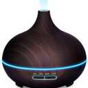 Diffusers for Essential Oils Large Room, 550ml Essential Oil Diffusers with Remote Control, Ultrasonic Oil Diffuser with Timer, 7 Colors Light for Bedroom (Deep)