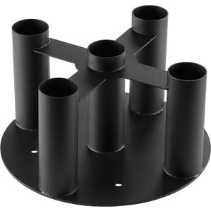 Barbell Holder Storage Rack, Heavy Duty Vertical Barbell Stand for Home and Commercial Gym, Fit 2-inch Olympic Bars, Curl Bars, Hex Bars (Black-Round Base)